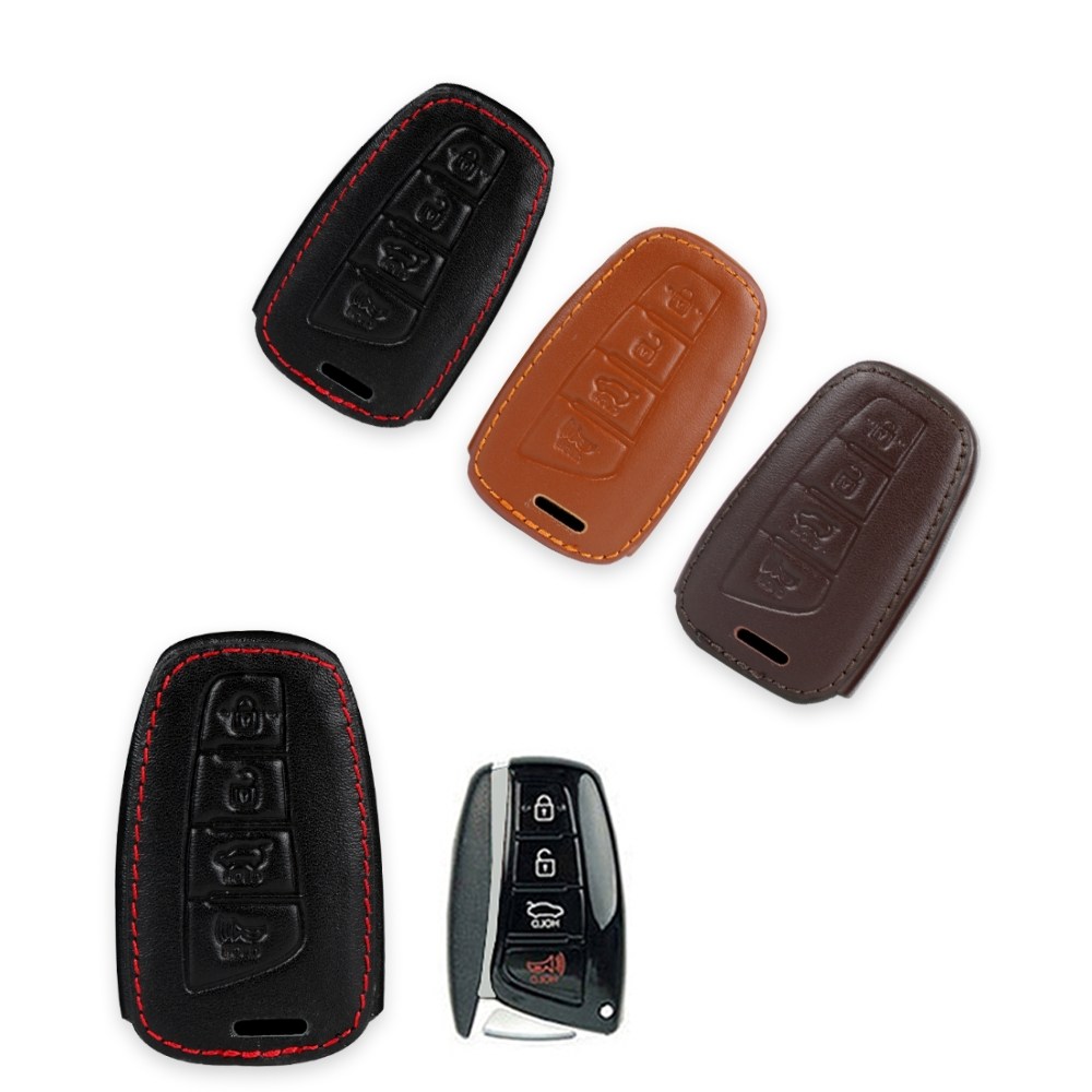 이너스 현대 그랜져HG 맥스 크루즈 에쿠스 호환 신형 4버튼 스마트 키 천연 소가죽 케이스 11,900원