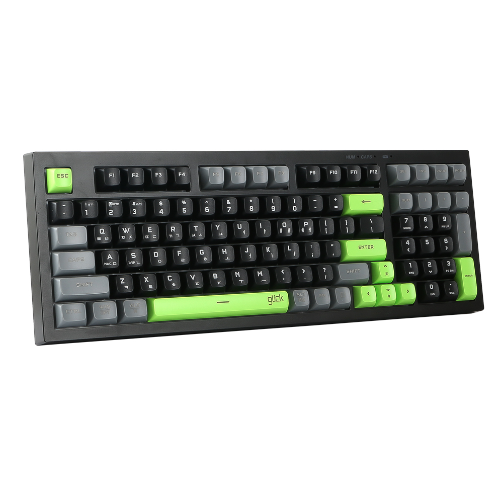 지클릭커 오피스프로 사일런스 M RGB 무소음 98키 무선 블루투스 키보드, Poker Green RC2, WK50, 제조사축 25,900원