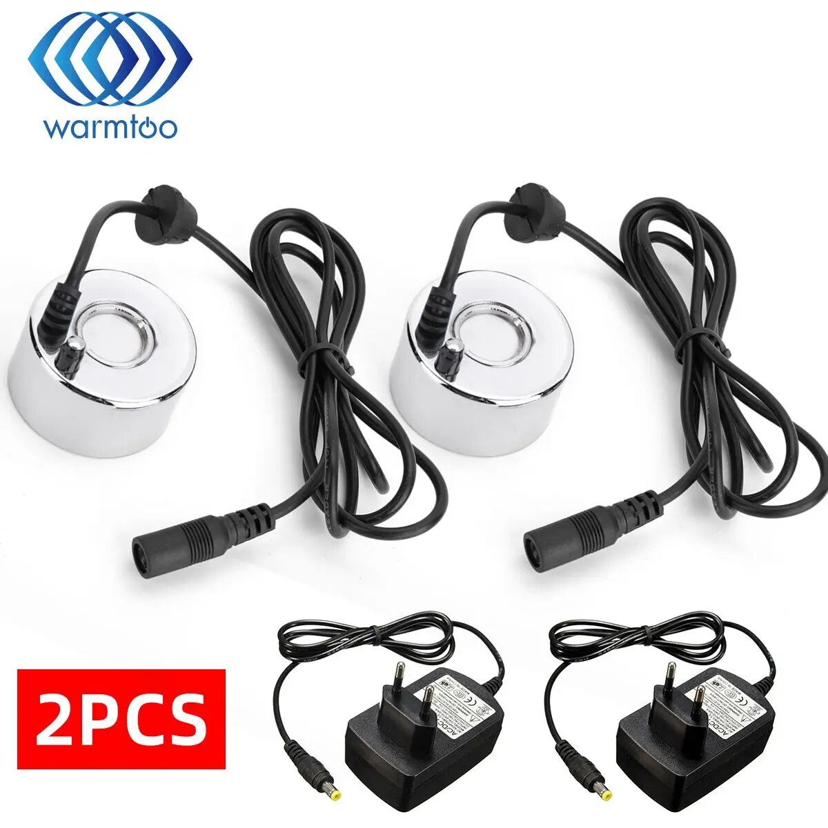 안개발생기 어항 수조 초음파 가습기 미니 미스트 메이커, EU 플러그 에어 포거, 분수 연못 분무기, 분무기 헤드, 45mm, 24V, 2 개 20,100원