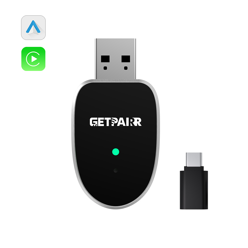 GetPairr 미니 무선 카플레이 안드로이드 오토 2in1 어댑터 USB A타입 C타입 지원, 블랙, CA505-R3 38,900원