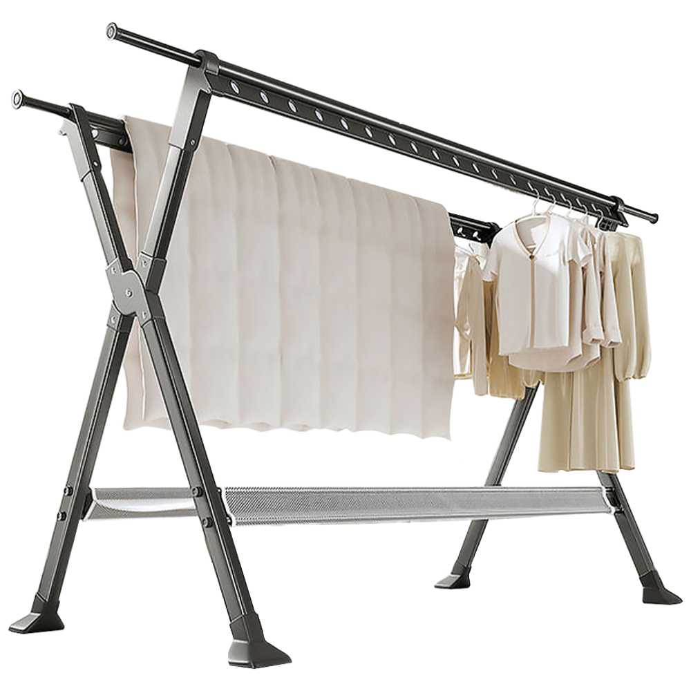 HNS 접이식 튼튼한 빨래 이불 옷 길이조절 대형 X자형 녹슬지 않는 알로이 합금 건조대 90,000원