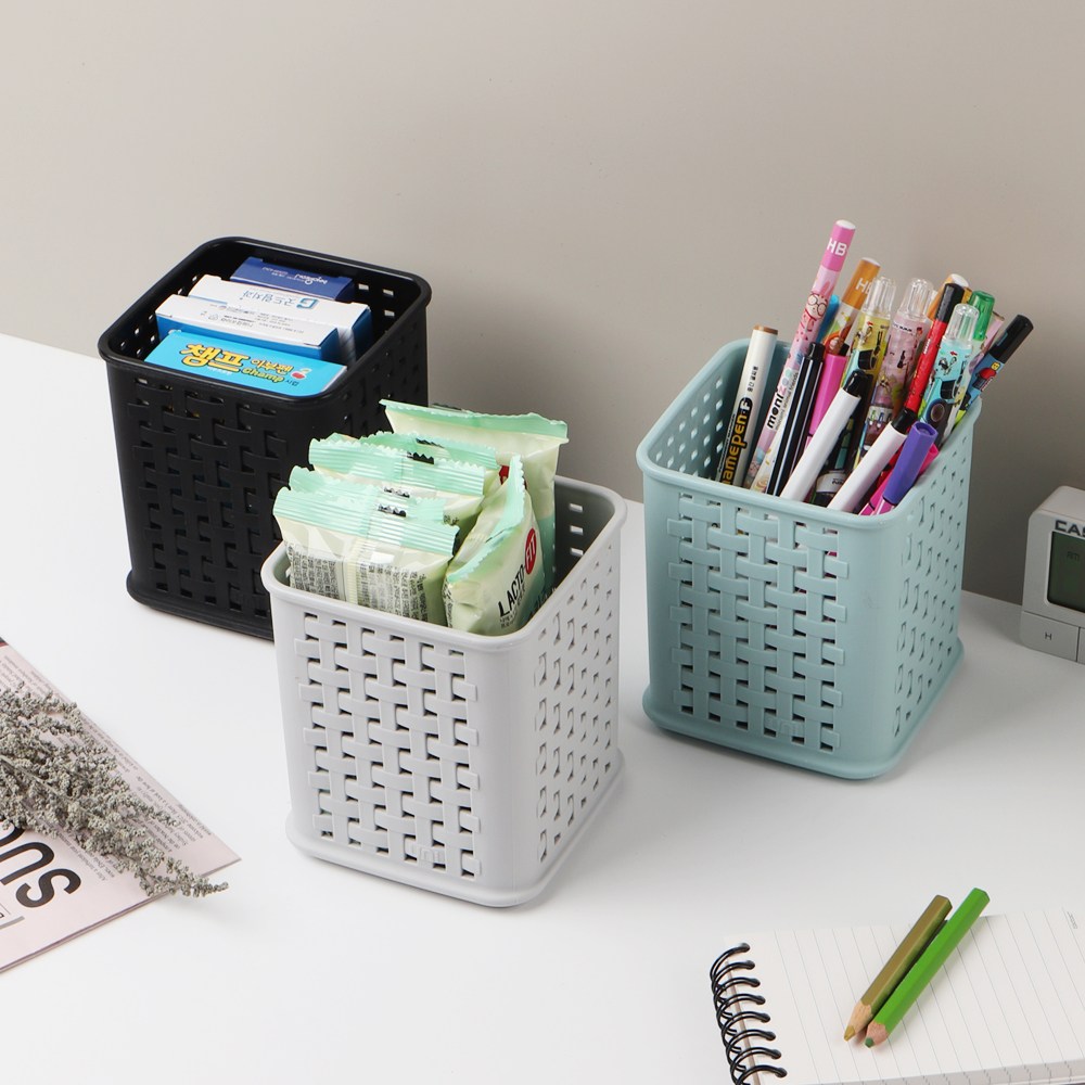 유아이원 학교 학원 유치원 어린이집 교구 사무실 회사 사각 펜꽂이 연필꽂이 펜정리 멀티 정리함, 그레이, 1개 2,000원