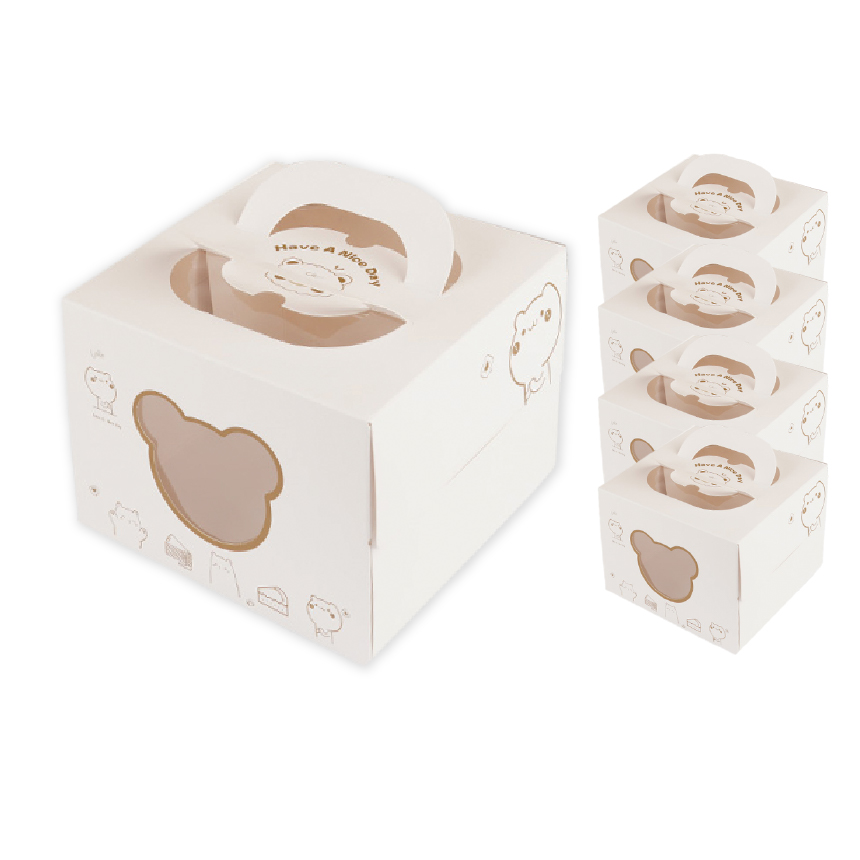 곰돌이 케이크 상자 포장 용기 받침 포함 7,900원