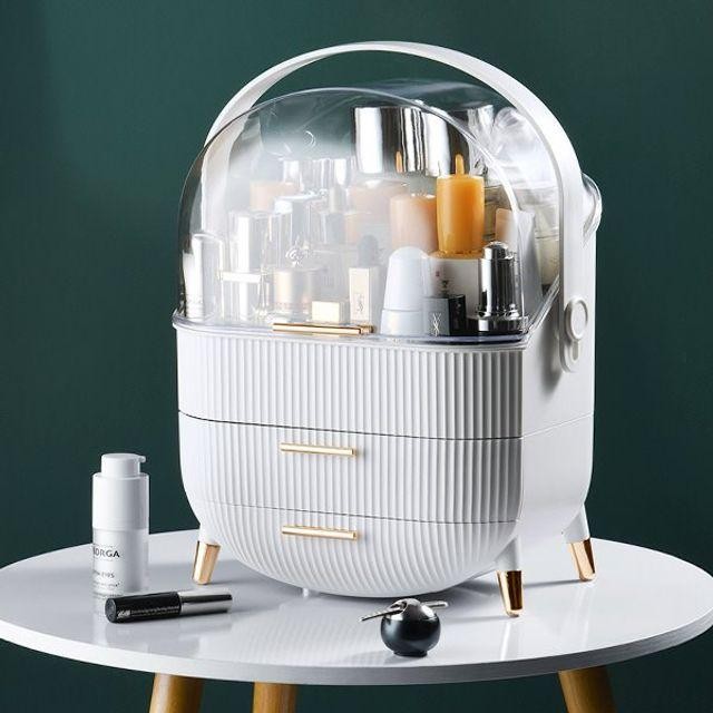 화장품 먼치차단 투명 커버 핸들 2단서랍 정리함 Royal 수납함 보관함 아크릴 34,770원
