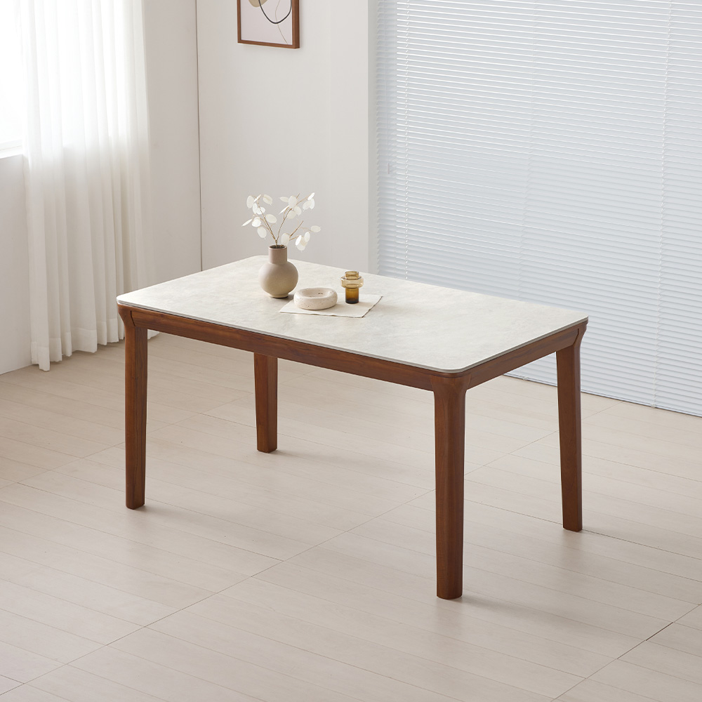 라로퍼니처 노바 1400 연그레이 포세린 통 세라믹 4인 식탁 4인용 참죽나무 원목 테이블 289,000원