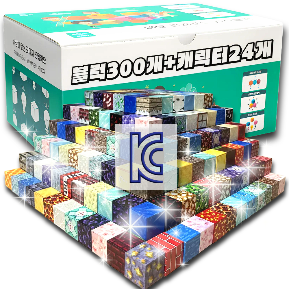 네오 크래프트 랜덤 자석블럭 캐릭터 세트 장난감, (오늘출발) 자석블럭 300개 + 캐릭터 24개, 1개 46,880원
