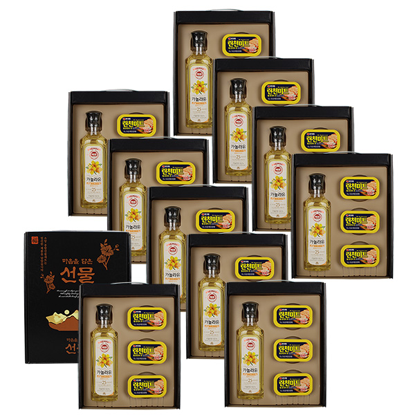 [박스-10세트] 롯데 햄오일 마음담은선물(카놀라유1개+햄3개) 명절선물 설추석 런천미트 110,000원