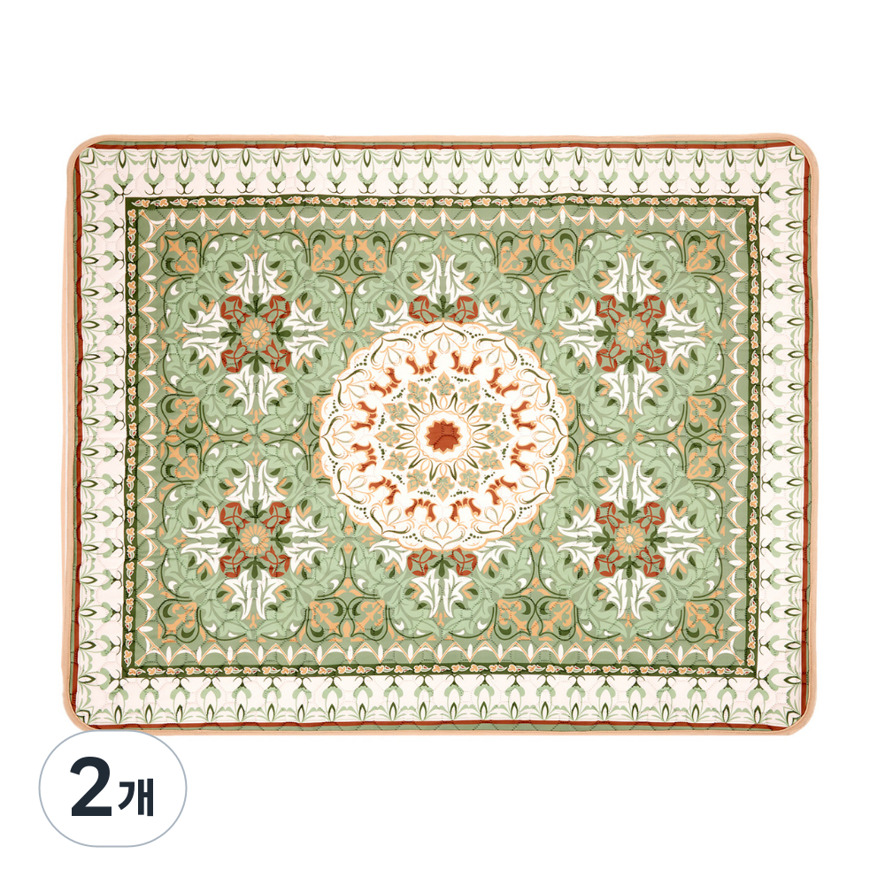 PLUPUP 자연감성 페르시안그린 재사용 강아지 배변패드 흡수력UP 미끄럼방지 2장세트, 2개, 2개입 69,990원