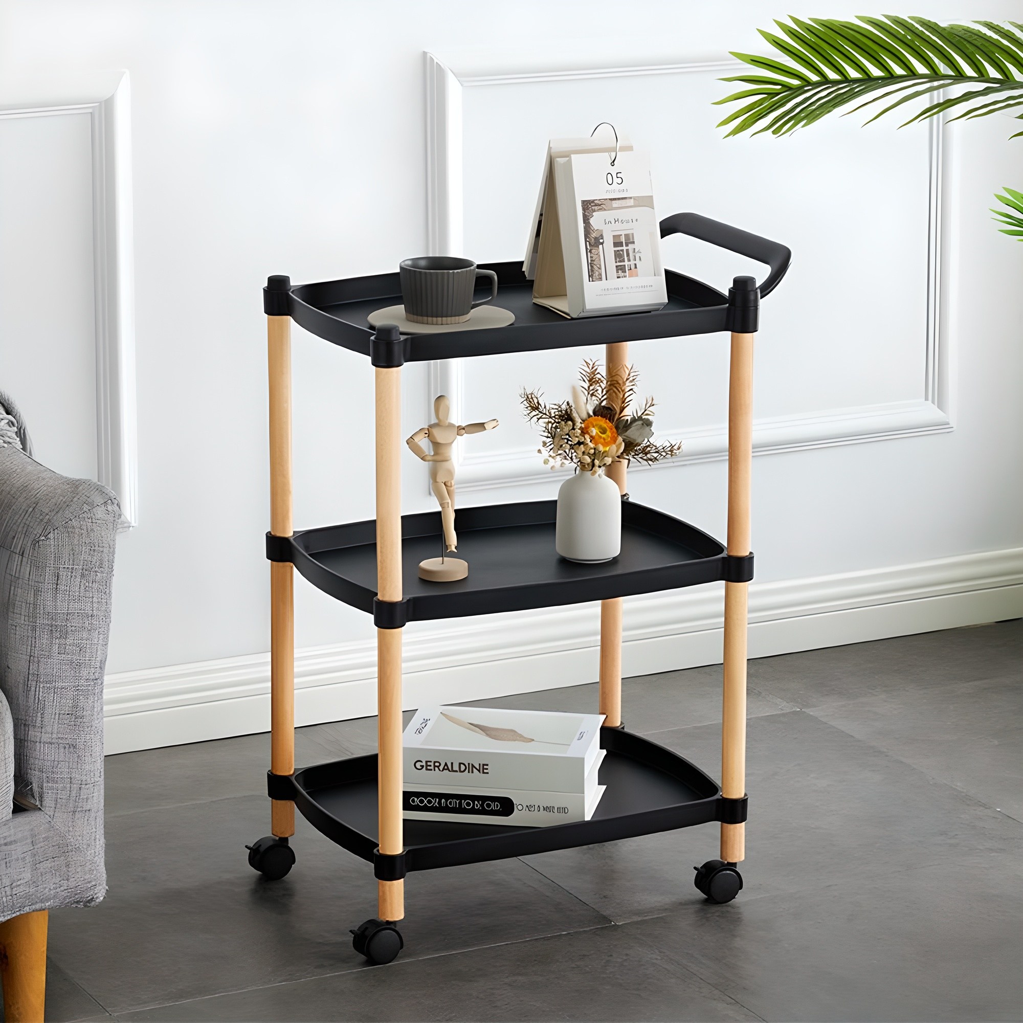 21세기트랜드 트롤리 카트, 블랙, 3단 33,900원