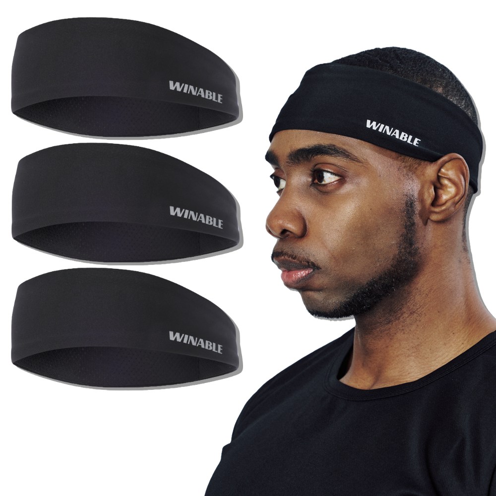 3개 Set 윈어블 남여공용 스포츠 쿨 헤어밴드 헬스 러닝 스웨트 땀흡수 땀흘림 방지 밴드, 3세트, 블랙 16,800원