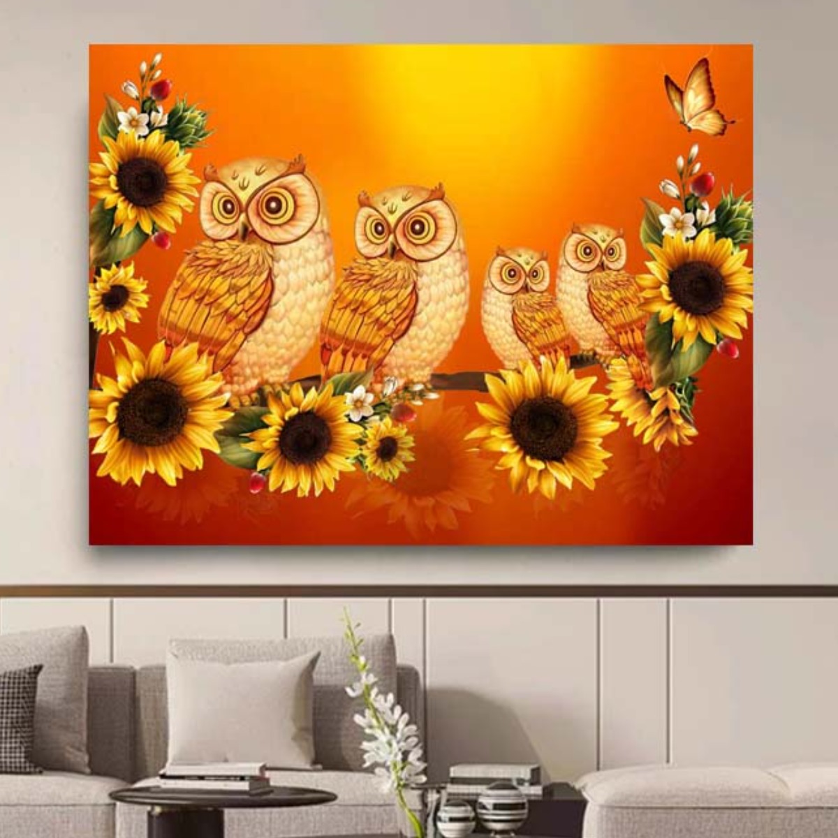 엠제이에스 명화그리기 50x40cm (캔버스형) DIY 유화 세트, KK05 - 황금부엉이 패밀리, 1개 15,450원