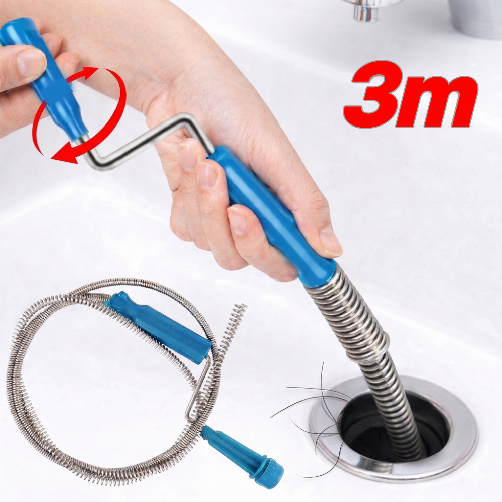 엠리브 하수구막힘 뚫어뻥 배수구청소도구 스프링 관통기, 혼합색상, 현재가 8,400원