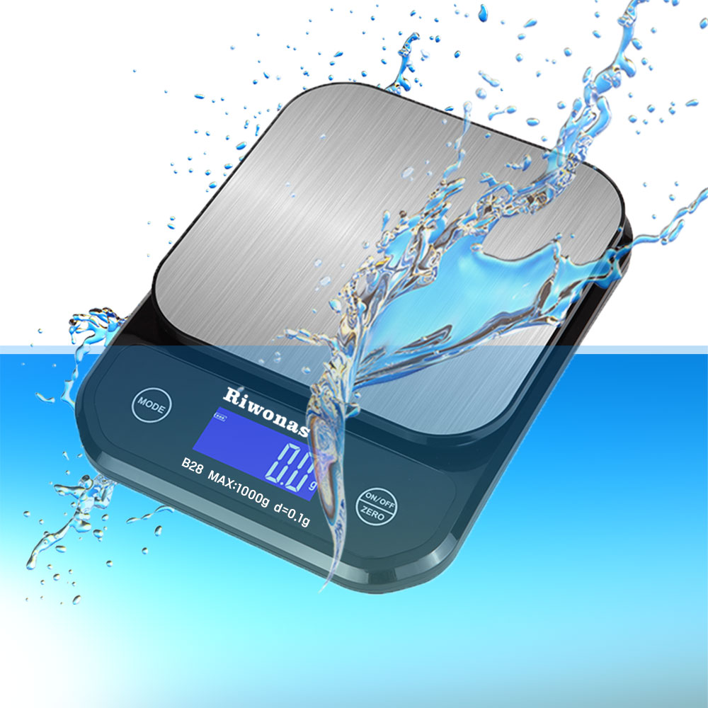 Riwonas 디지털 방수형 주방저울 충전식 계량전자저울 가정용 고정밀도 저울 B28 1Kg/0.1g 36,300원