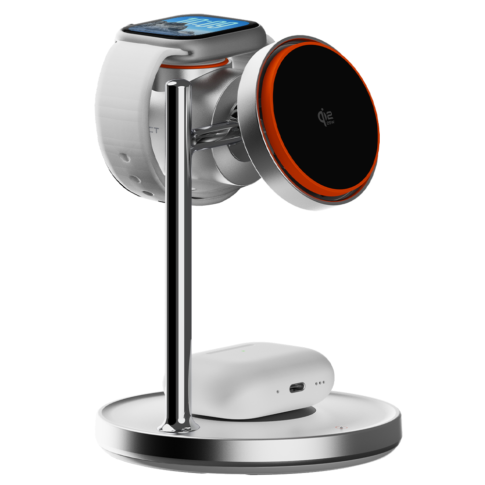 벤딕트 무선 충전 Qi2 3in1 맥세이프 거치대 에어로스테이션 클립패키지, 1개, 실버 50,740원