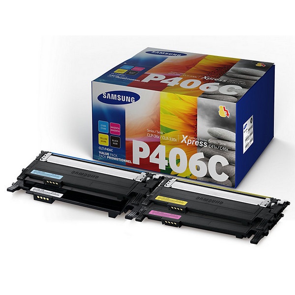 삼성 정품토너 4색세트 CLT-P406C, 검정 / 파랑 / 빨강 / 노랑, 1개 250,000원