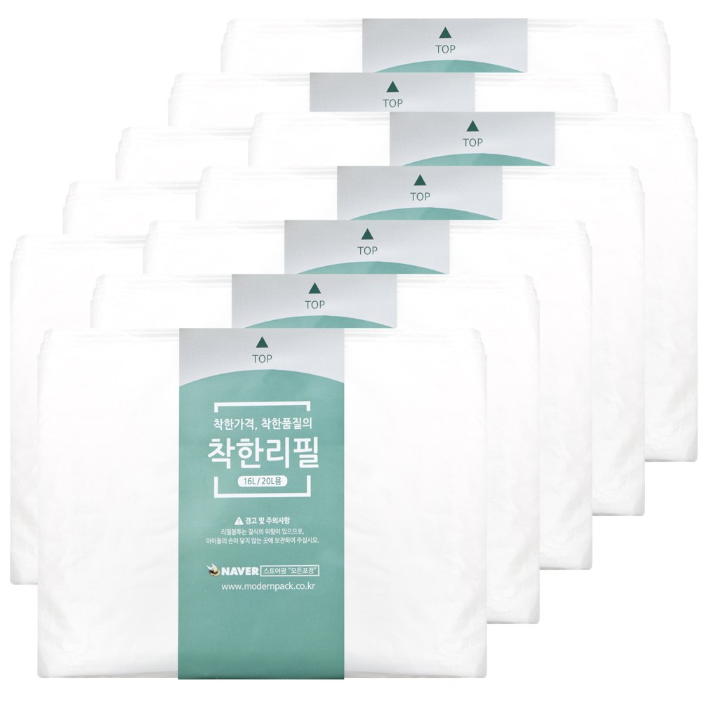 착한리필 매직캔 호환 기저귀 쓰레기 봉투 리필, 10개, 20L 16,400원