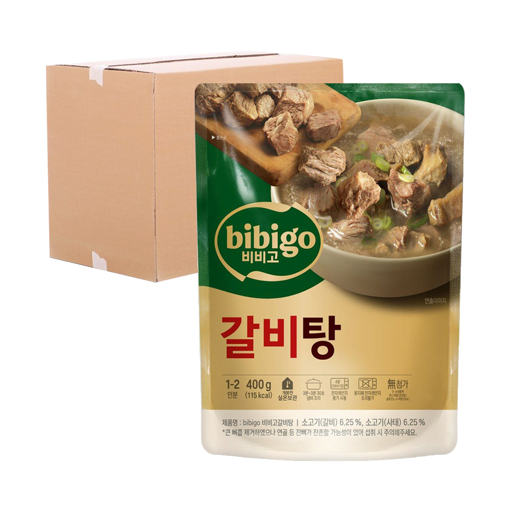 [로지프로] 비비고 갈비탕 400g 18개입 (1박스) 비비고즉석국 153,500원
