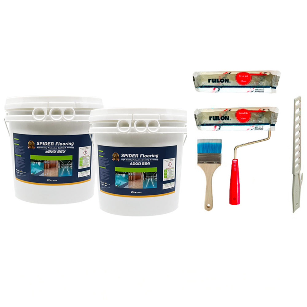 피앤씨글로벌 빈티지 바닥인테리어 수성 에폭시 페인트 투명 3kg + 최고급형 / 고급형 도구세트, 고급형, 1개 53,000원