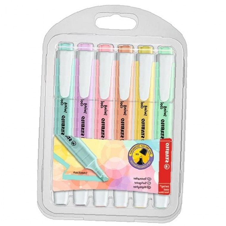 스윙쿨 파스텔 견고 6색 구성 형광펜세트 사무용품 16,200원