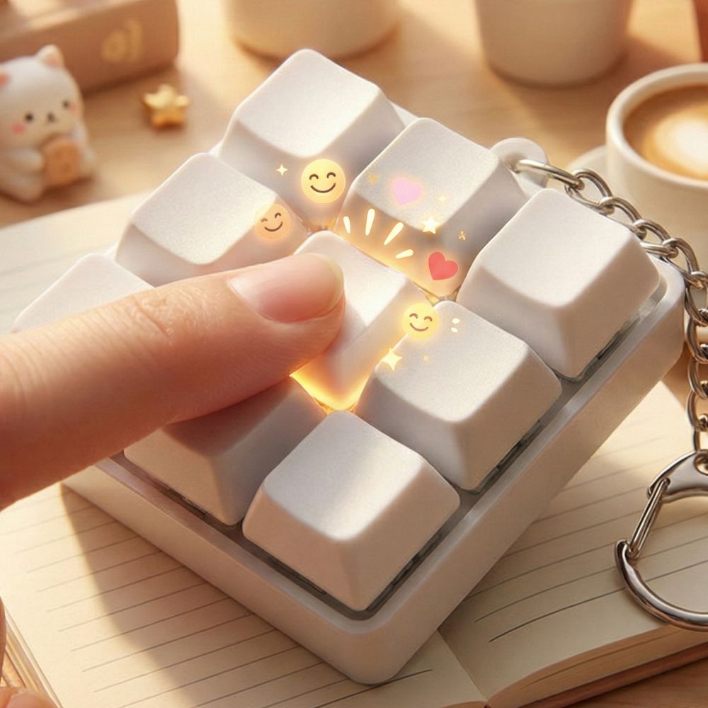 아렌샵 키캡 키링 키보드 가방 고리, 1개, 9구 화이트 9,900원