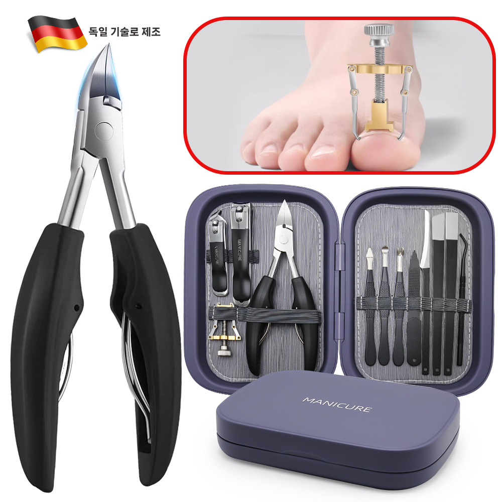 내성발톱깎이 세트 12종 풀세트 파고드는 발톱 두꺼운 굵은 발톱 교정기 포함 가정용 홈케어 세트, 12개, 발톱교정포함 × 1세트 25,000원