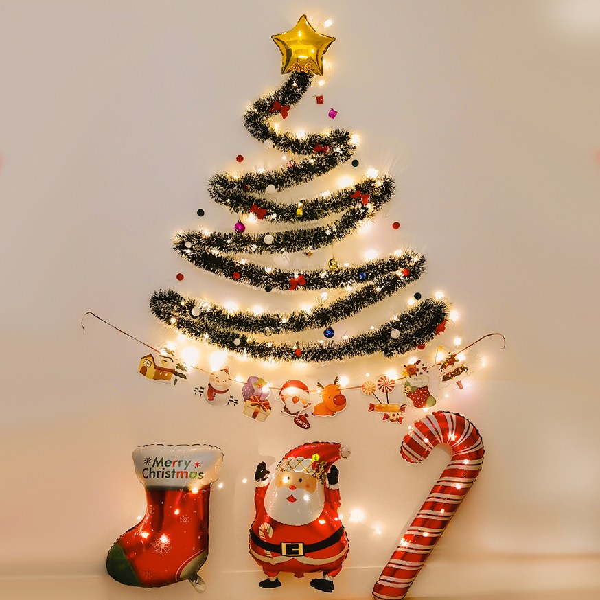 Hyades 크리스마스 DIY 벽트리 LED 전구 장식 세트 12,900원