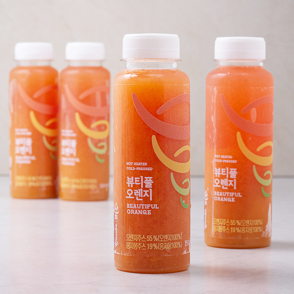 [로켓프레시] 잠바주스 프리미엄 과채주스 뷰티풀오렌지, 250ml, 4개 17,280원