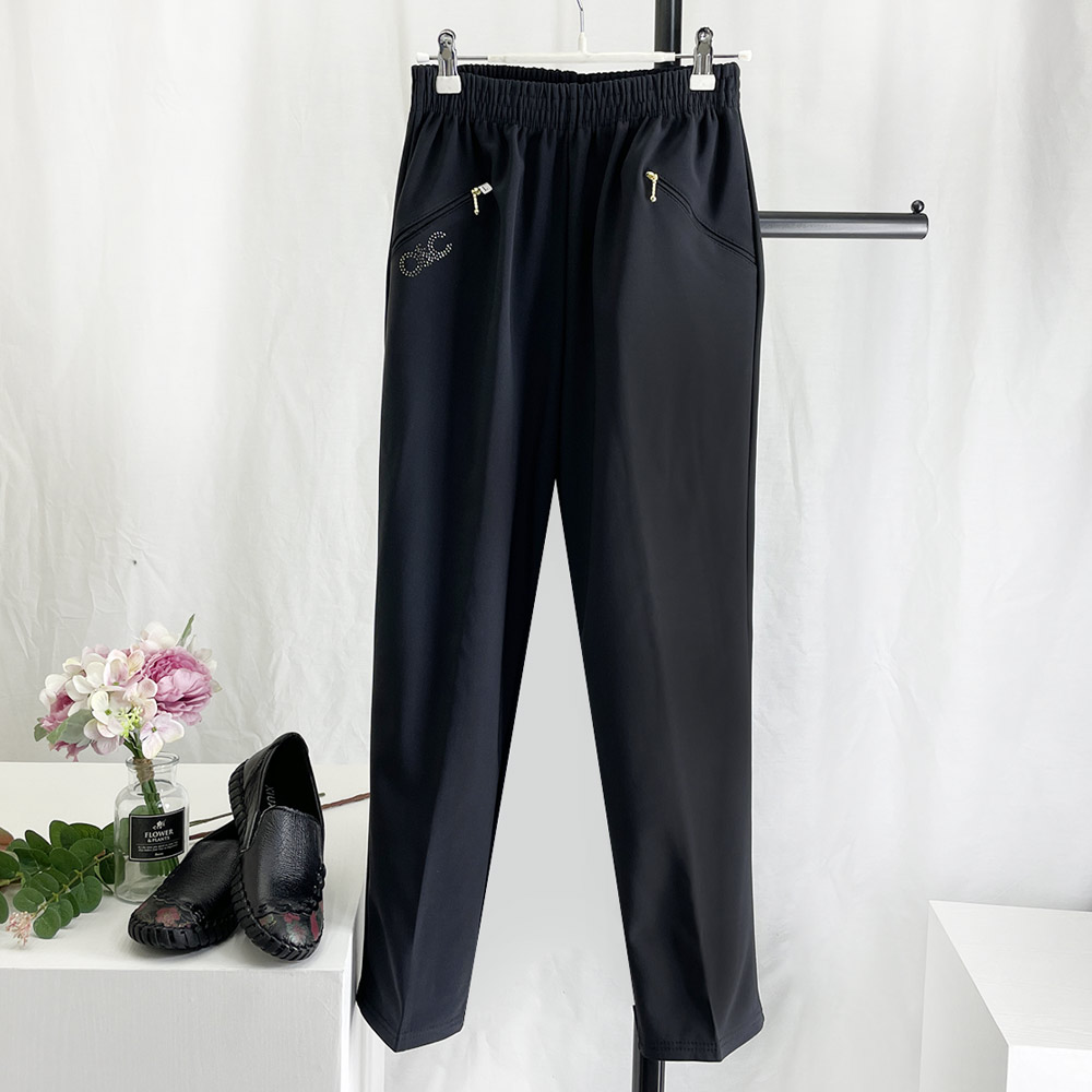 국민할매 엄마옷 국내생산 할머니옷 O&C 보석 지퍼 밴딩바지[SBKM]  몸빼 봄가을 요양원옷 중년 여성의류 21,800원