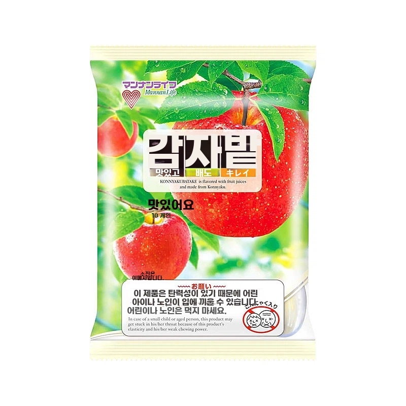만난라이프 수입 일본 저칼로리 간식 곤약 젤리 4봉 사과 포도 복숭아 귤 말차 샤인머스켓맛 48,160원