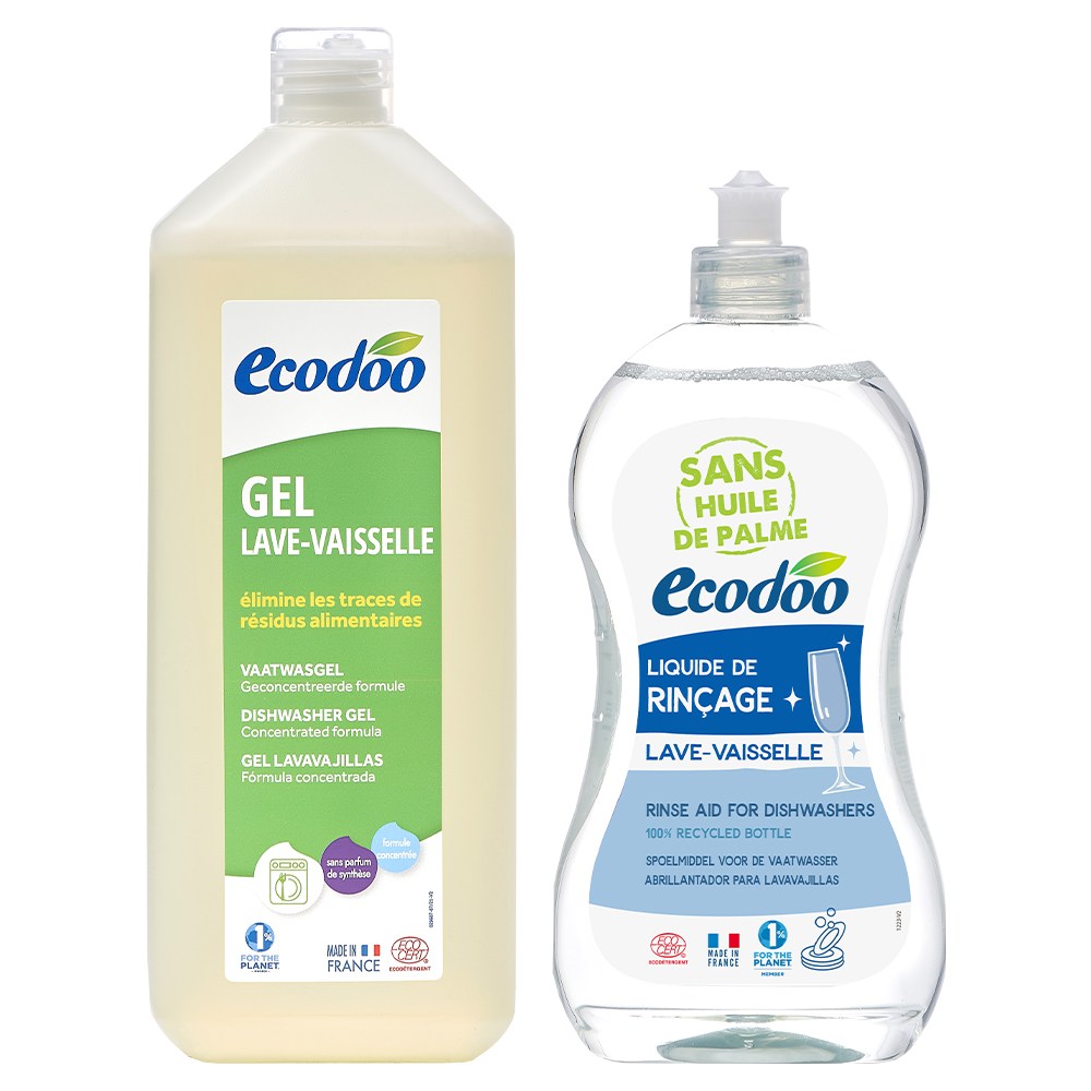 [식세기 입문세트] 에코두 프랑스 식기세척기세제 1L + 린스500ml (전용 계량컵 & 뾰족캡 1개 증정) 24,900원