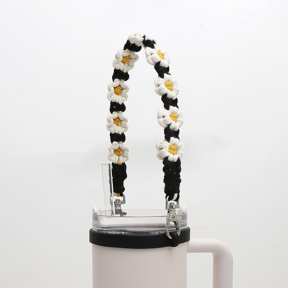 금깨비 텀블러 스탠리 호환 스트랩 악세사리 데이지, 블랙, 1개 6,900원