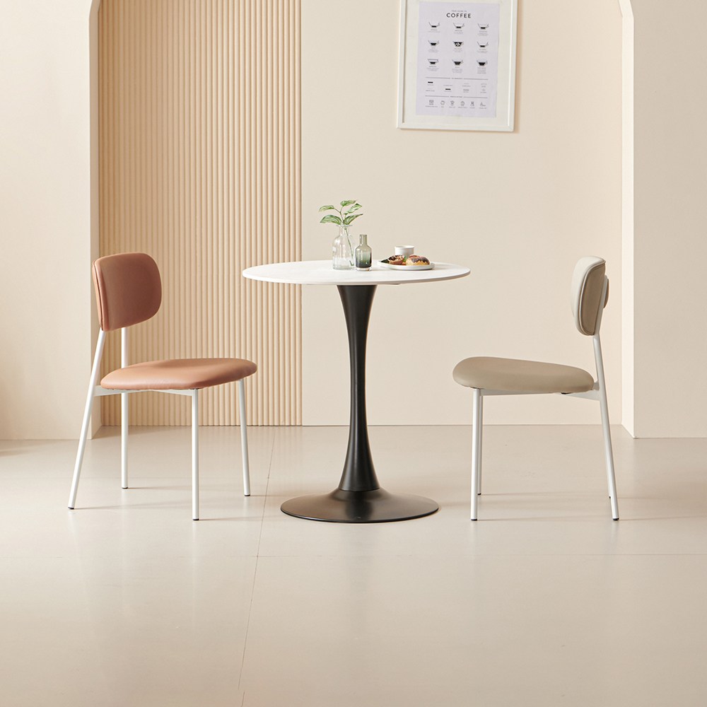 라로퍼니처 조이 600 800 유광 원형 포세린 통 세라믹 식탁 세트 165,000원