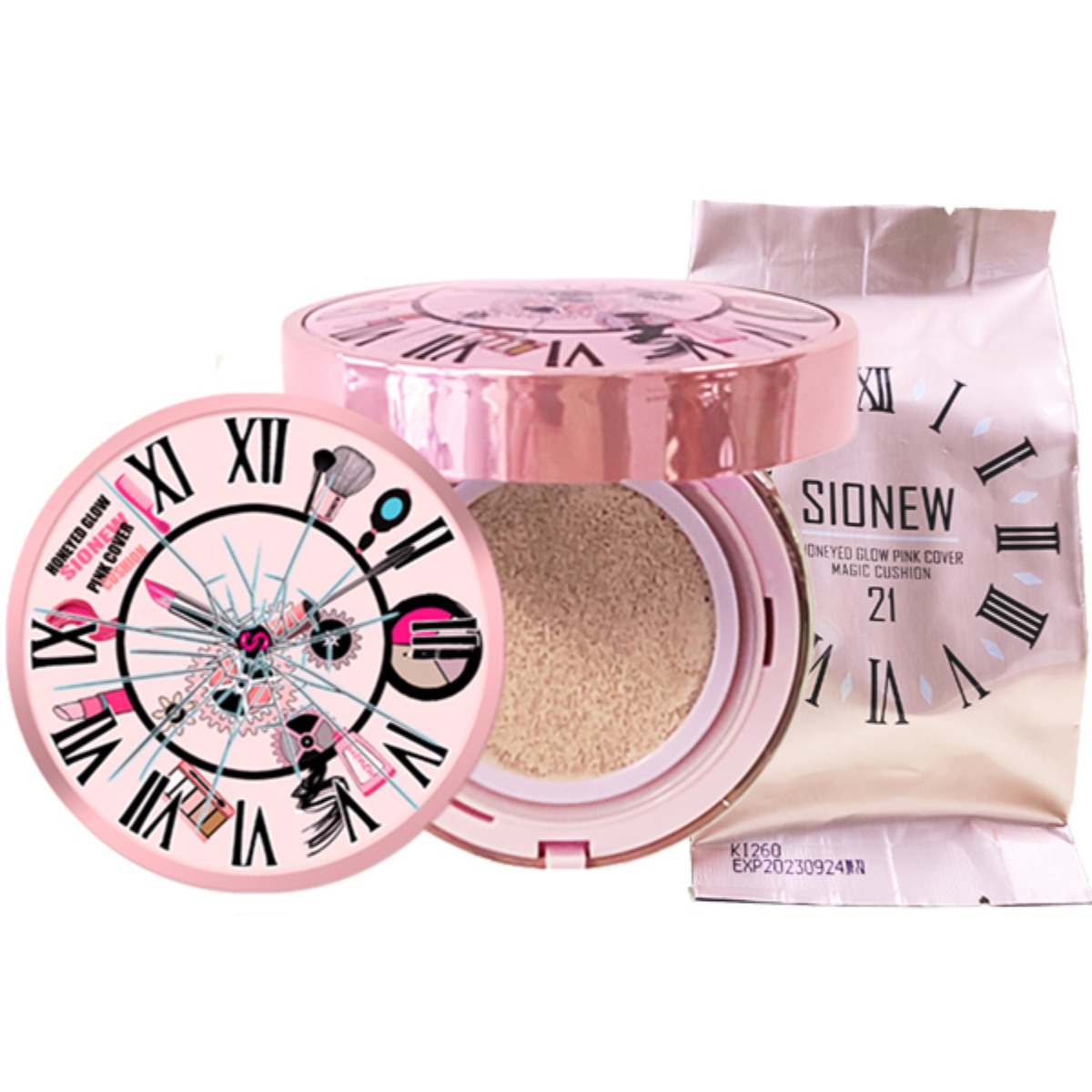 시오뉴 (셋트 구성) 셋트 꿀광 핑크 커버 매직 쿠션 21호 라이트 베이지, 21호 라이트 베이지, 1개 35,800원