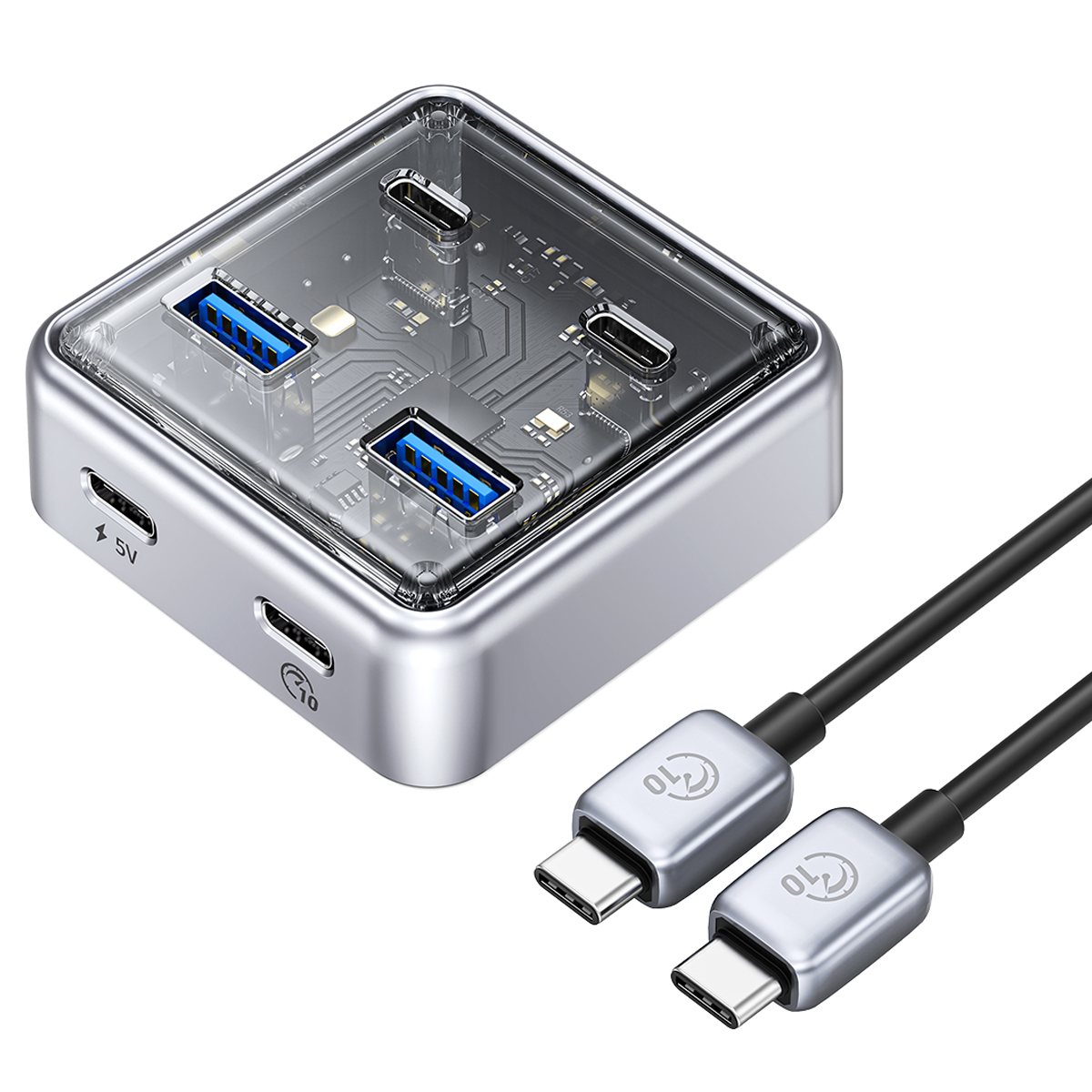 오리코 USB 3.0 2포트 Type C 2포트 무전원 & 유전원겸용 USB3.2 Gen2 10Gbps 허브 1m XHJ2U2C-G2-10 35,250원
