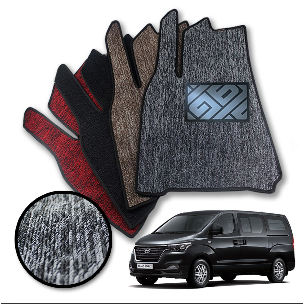 RV MOTORS 뉴코일 슬림 실리콘발판 카매트 그랜드 스타렉스 1열2열 세트 129,000원