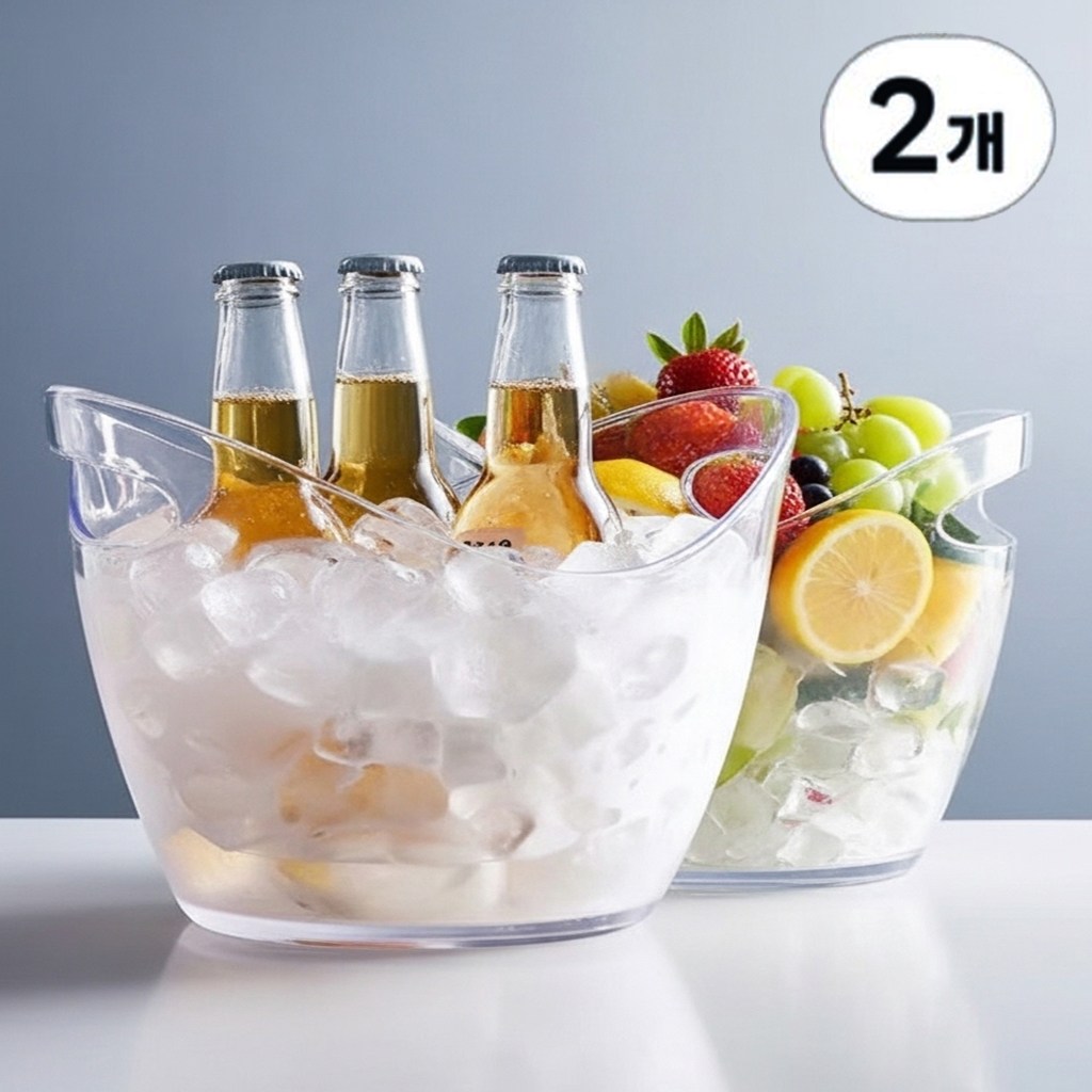 비엔리 와인칠링 투명 아이스버킷, 2개, 4L 35,000원