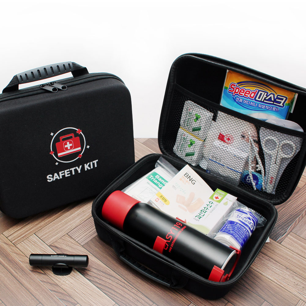 차량용 비상 탈출 응급약품 키트 구급가방 비상망치 소화기 B세트 34,000원