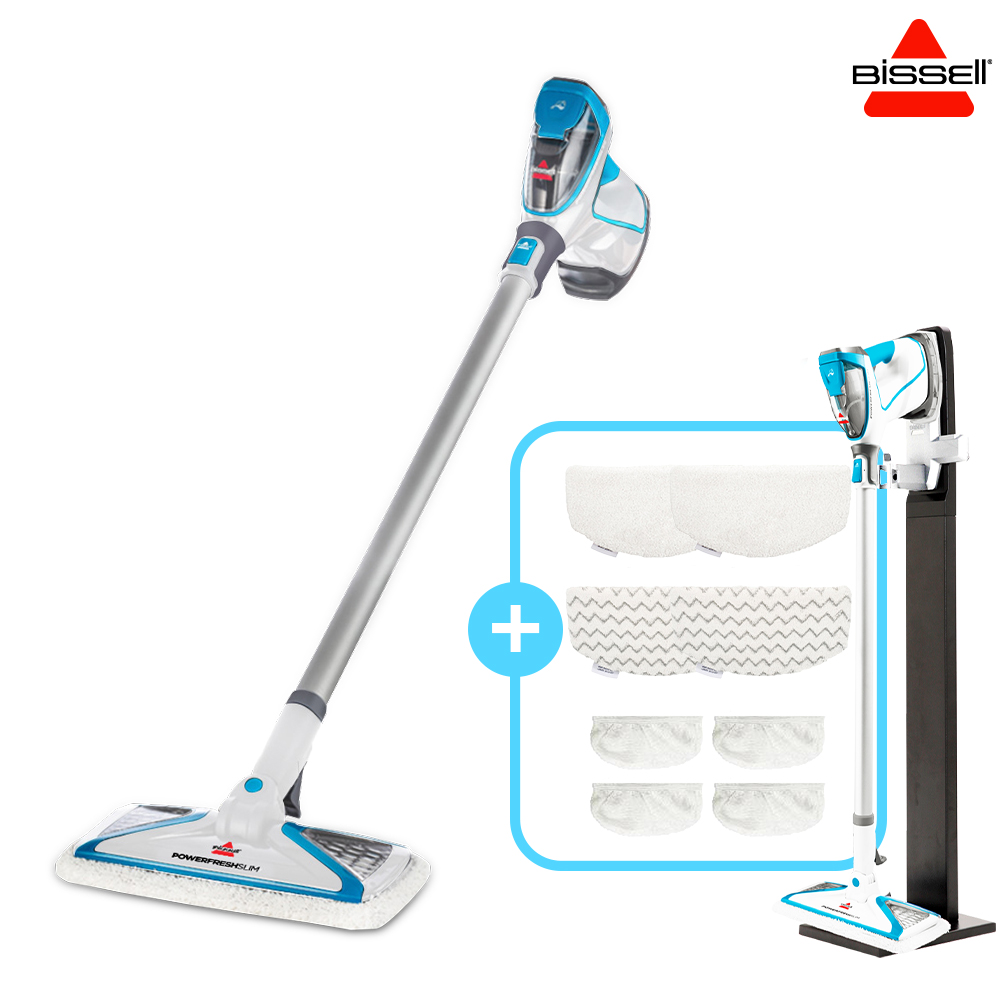 비쎌 슬림 스팀청소기 DAILY 패키지 (화이트블루+정품걸레8P+거치대) 312,400원