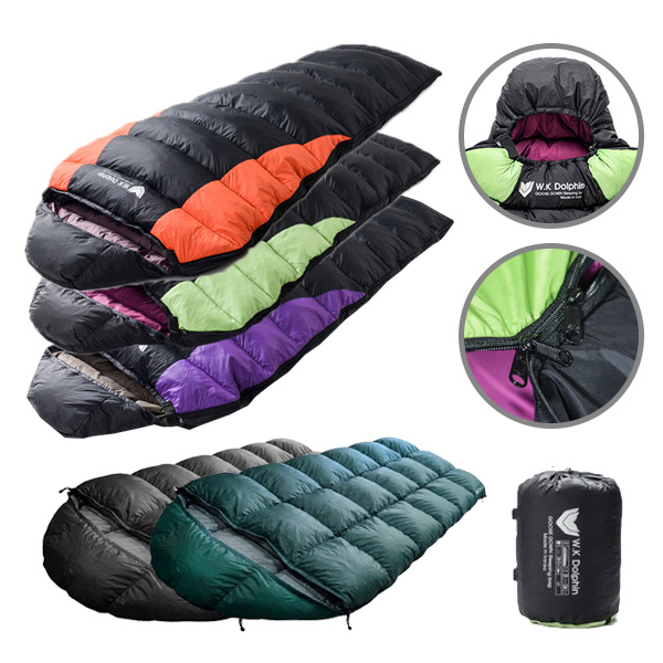 순수국산/거위털침낭/백팩킹/캠핑/차박/비박/구스다운침낭 야외용 사계절용, 사각형카키, 1개 68,800원