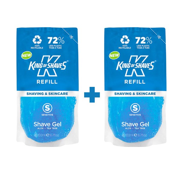 영국 킹오브쉐이브 쉐이브젤 센서티브 리필용 200g*2개 (파우치형), 2개, 200ml 10,400원