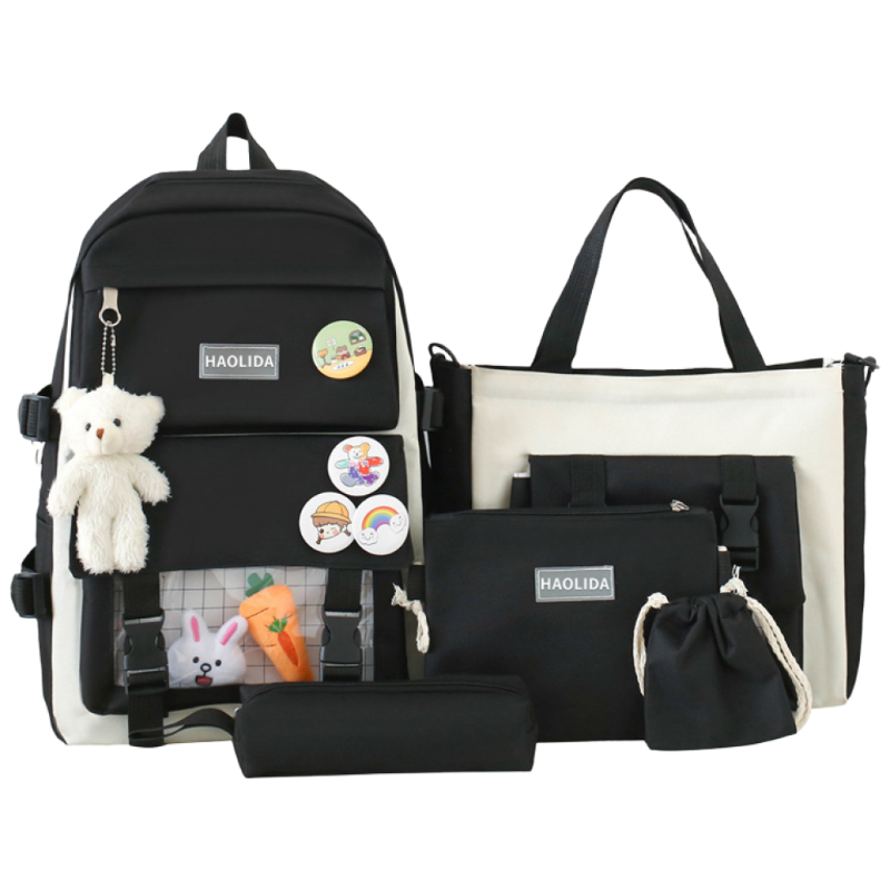 담다 새학기 가방 7종 풀세트 백팩+보조가방+파우치+미니크로스백+필통+키링인형+뱃지 38,900원