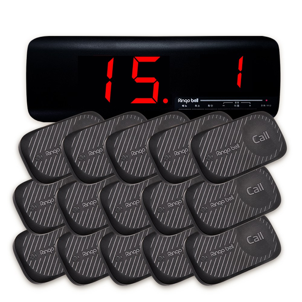 무선호출벨 세트 GSR-2 모니터 수신기 1대 GST-10N [흑] 호출벨 15개 153,500원