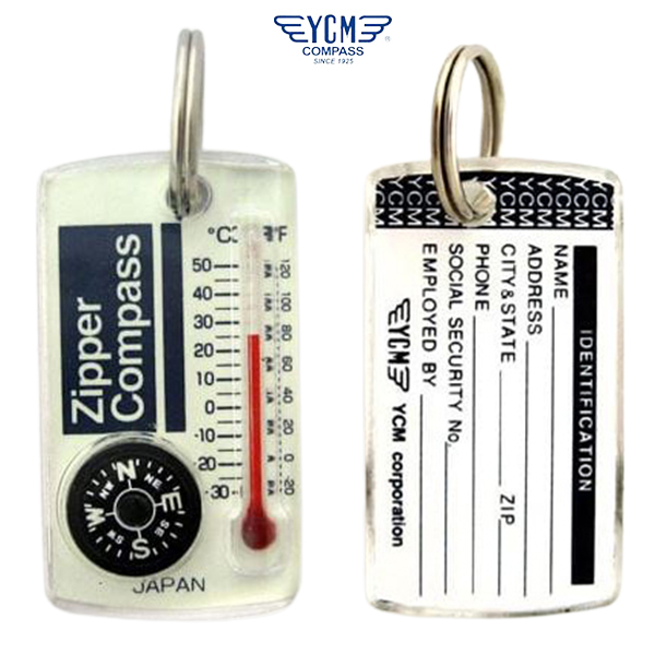 YCM 일본 지퍼콤파스 휴대용 나침반+온도계 열쇠고리 19,800원