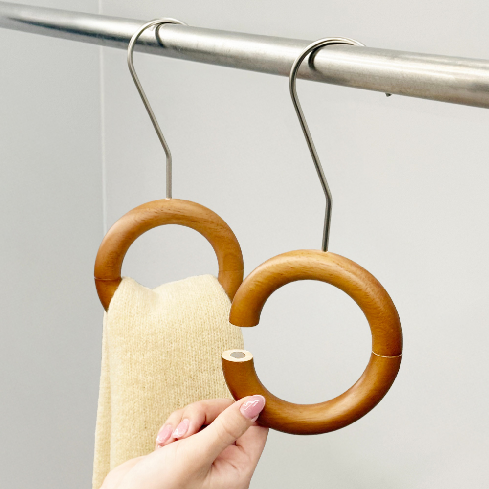 올지 헤리티지 원목 링 다기능 걸이 스카프 벨트 넥타이 걸이, 2개, 원목 19,900원