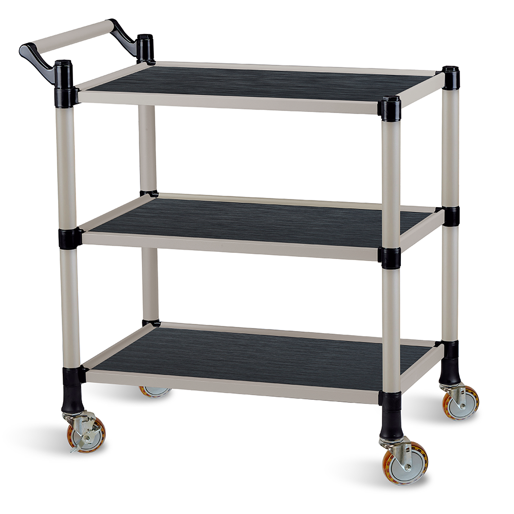 티렉스캐스터 3단 스텐 우드 서빙카트 (이동식대차 식당카트 운반카트), 실버 158,000원