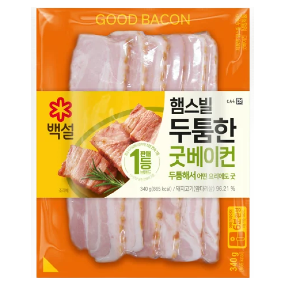 CJ제일제당 [CJ제일제당] 백설 햄스빌 두툼한 굿베이컨 340g x 3개, 340g, 3개 18,000원