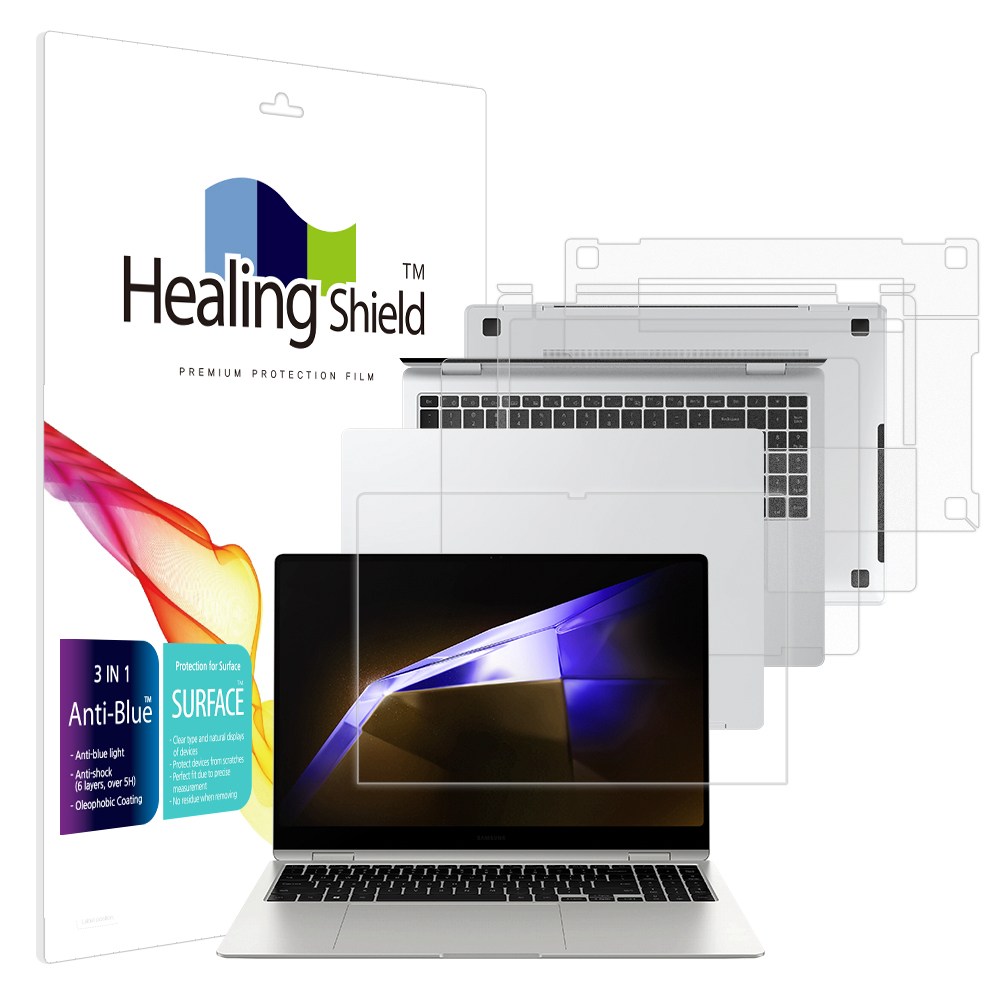 힐링쉴드 갤럭시북5/4 프로 360 16인치 NT960QHA/QGK 블루라이트차단 액정보호필름1매 외부3종, 1개 58,320원