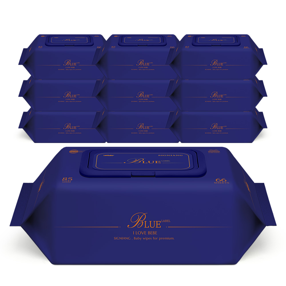 아이러브베베 고평량 시그니앙 85g 블루라벨 66매 10팩 캡형 엠보 아기물티슈, 85g 19,900원