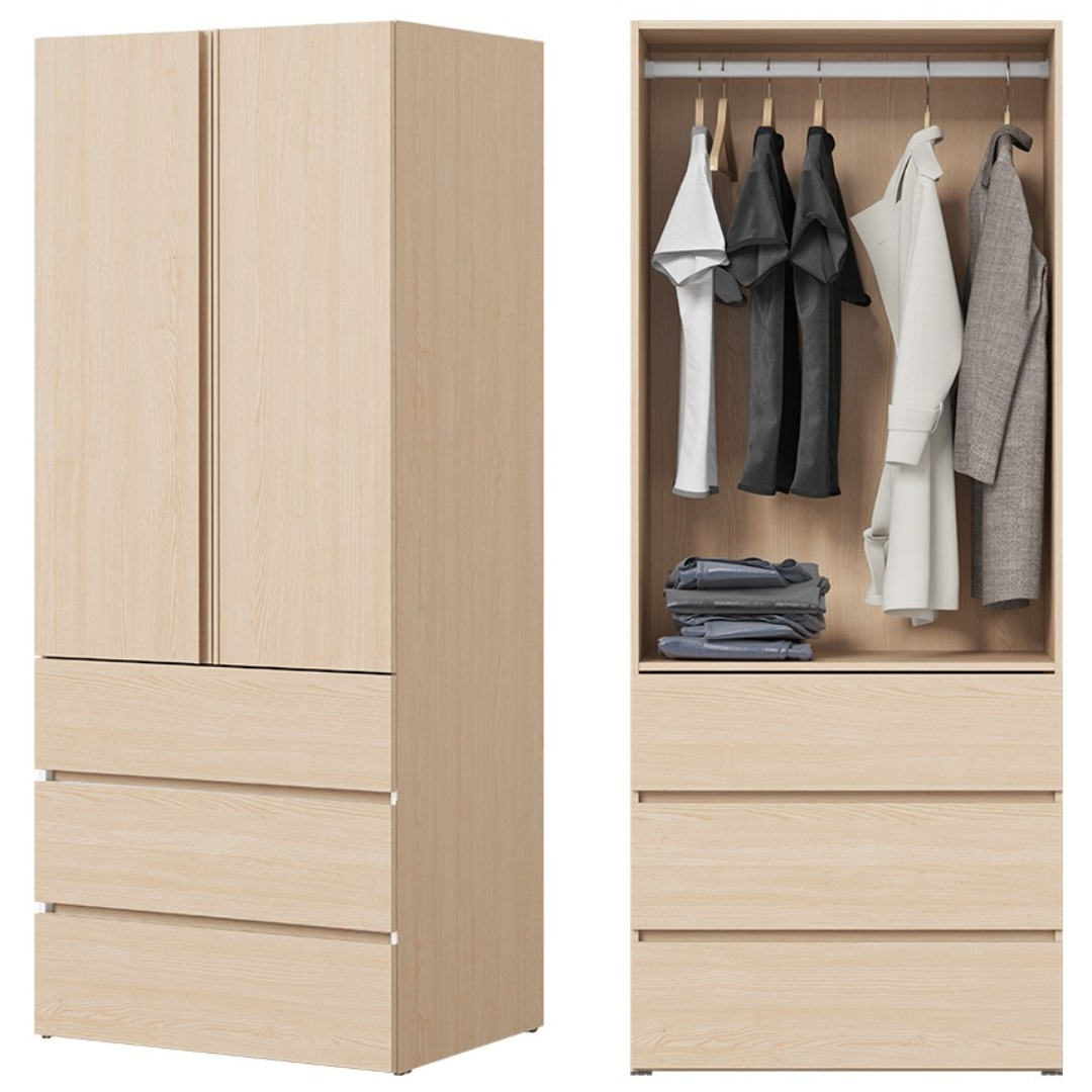 한샘 샘베딩 스테디 옷장 80cm(높이194cm) 행거서랍형 10종, G형 : 화이트하이글로시도어+라이트오크몸통(G) 300,900원