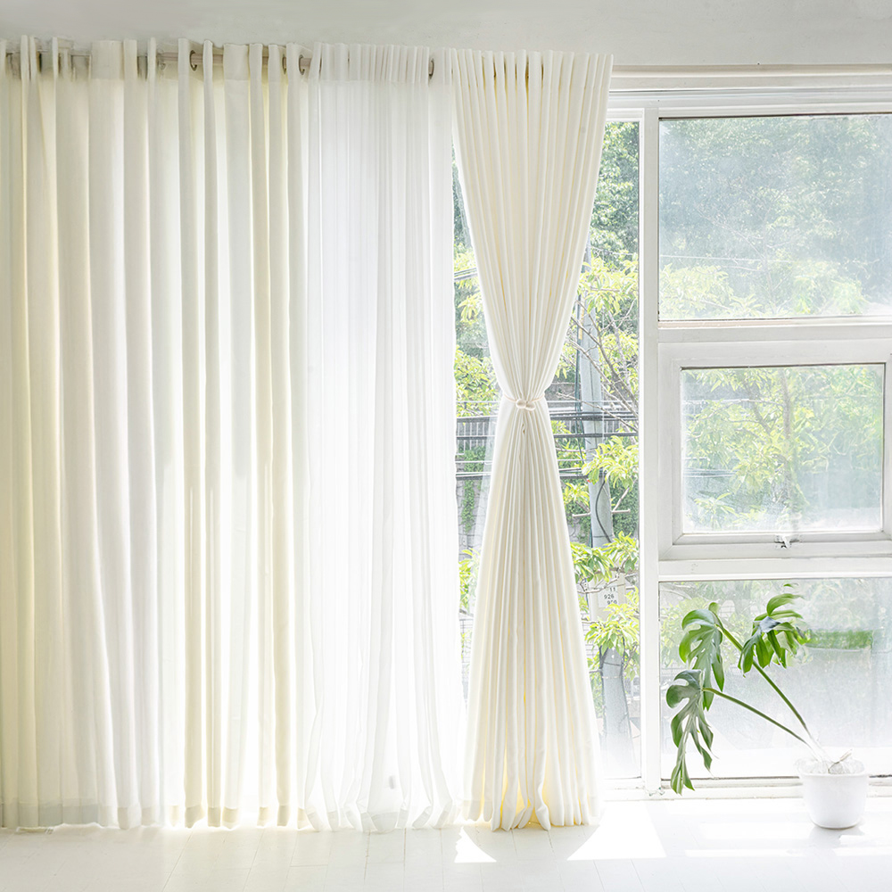 끌래망스 레이 암막커튼 + 쉬폰커튼 + 봉 + 안뚫어 고리 세트 방문설치 110,220원